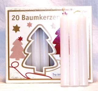 (image for) 1/2" White Chime Candle 20 pack