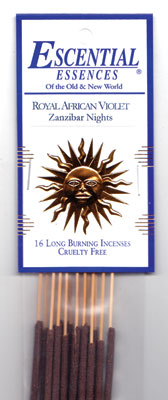 (image for) Royal African Violet Escential Essences Incense Sticks 16 pack