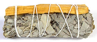 (image for) 4" Sage & Palo Santo smudge (not bagged)