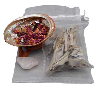 (image for) Love & Relax Smudge Kit w/ Shell & Stand